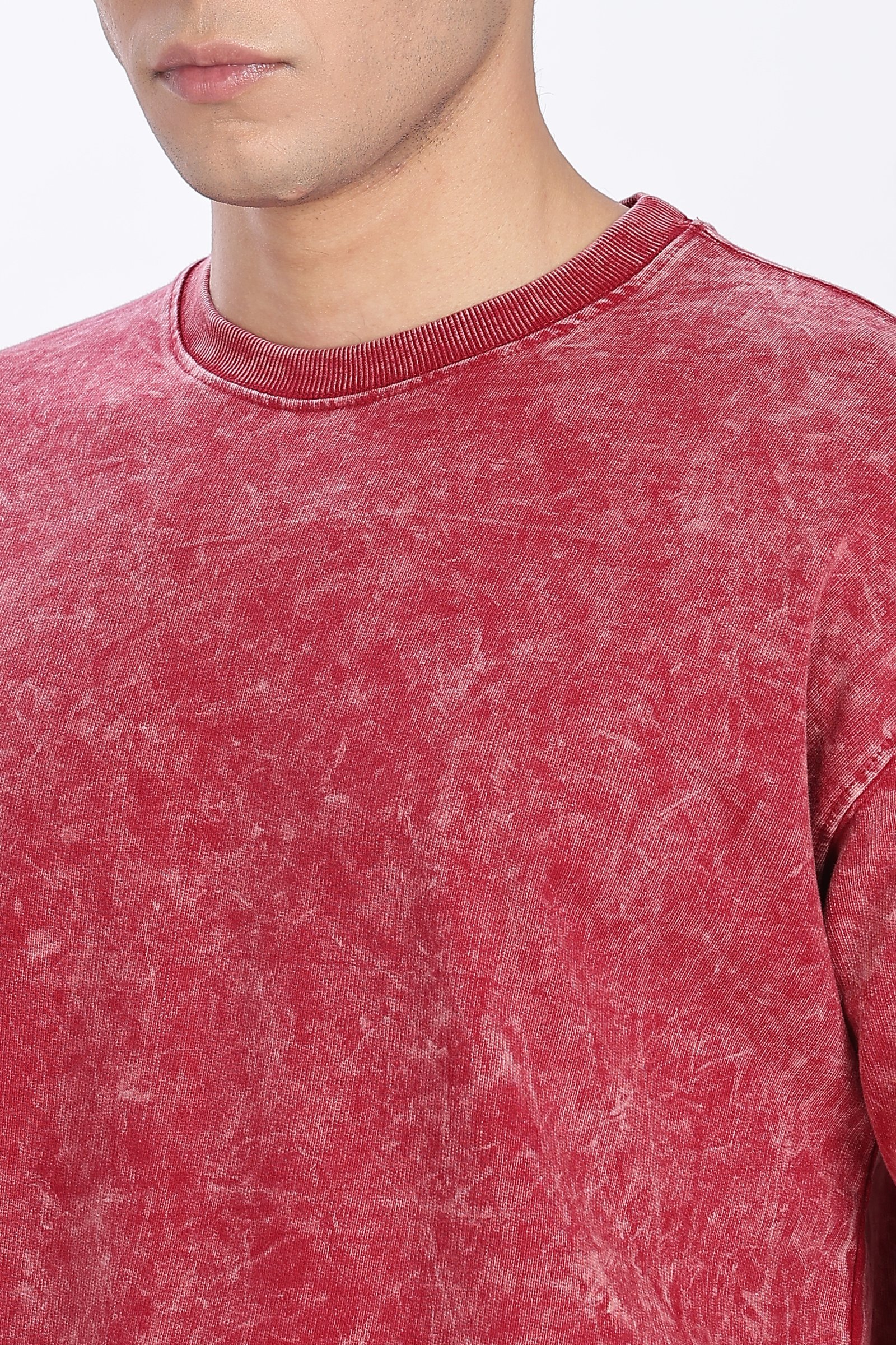 French Terry Cotton Acid Wash 240Gsm- Unisex Oversized T-Shirt