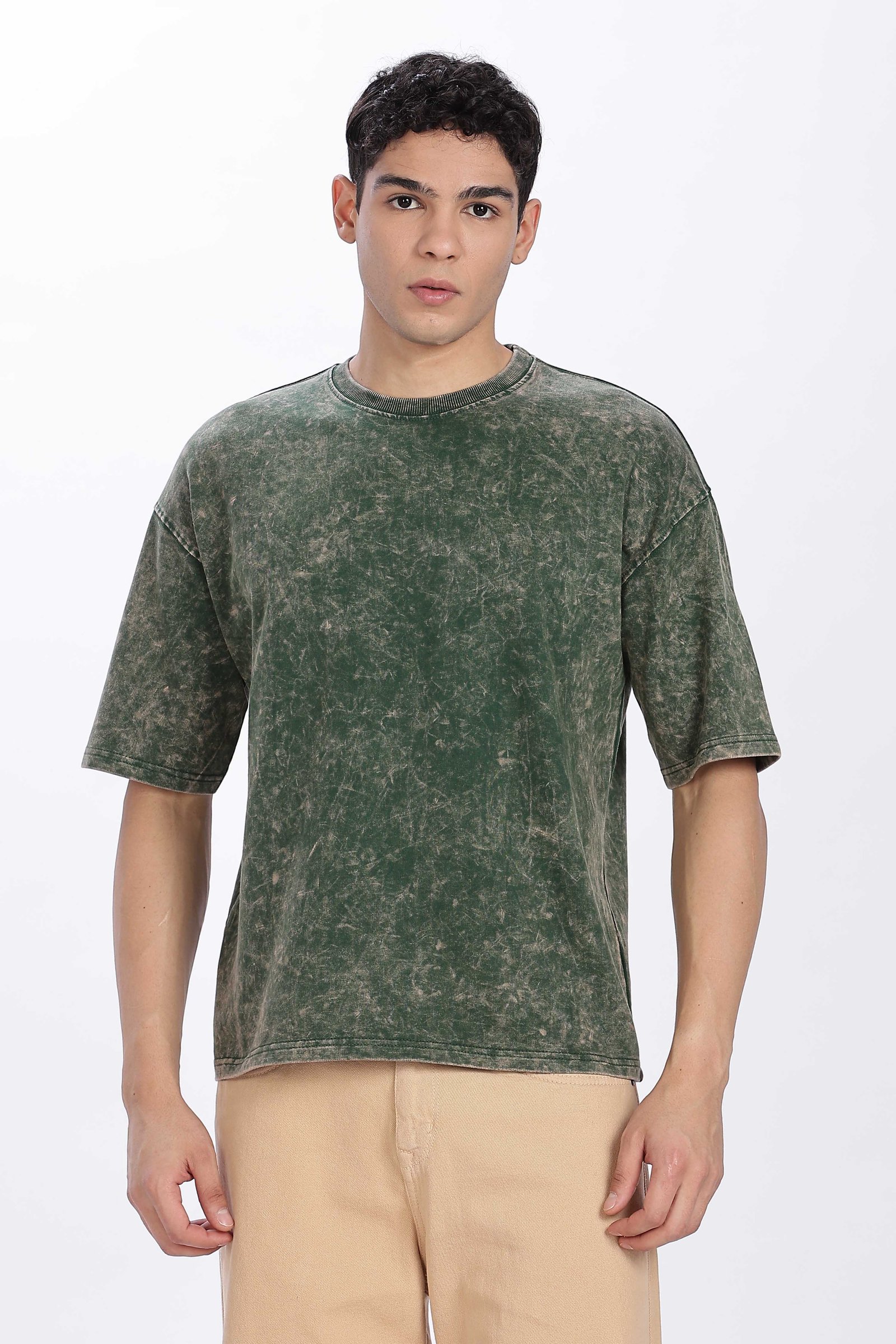 French Terry Cotton Acid Wash 240Gsm- Unisex Oversized T-Shirt
