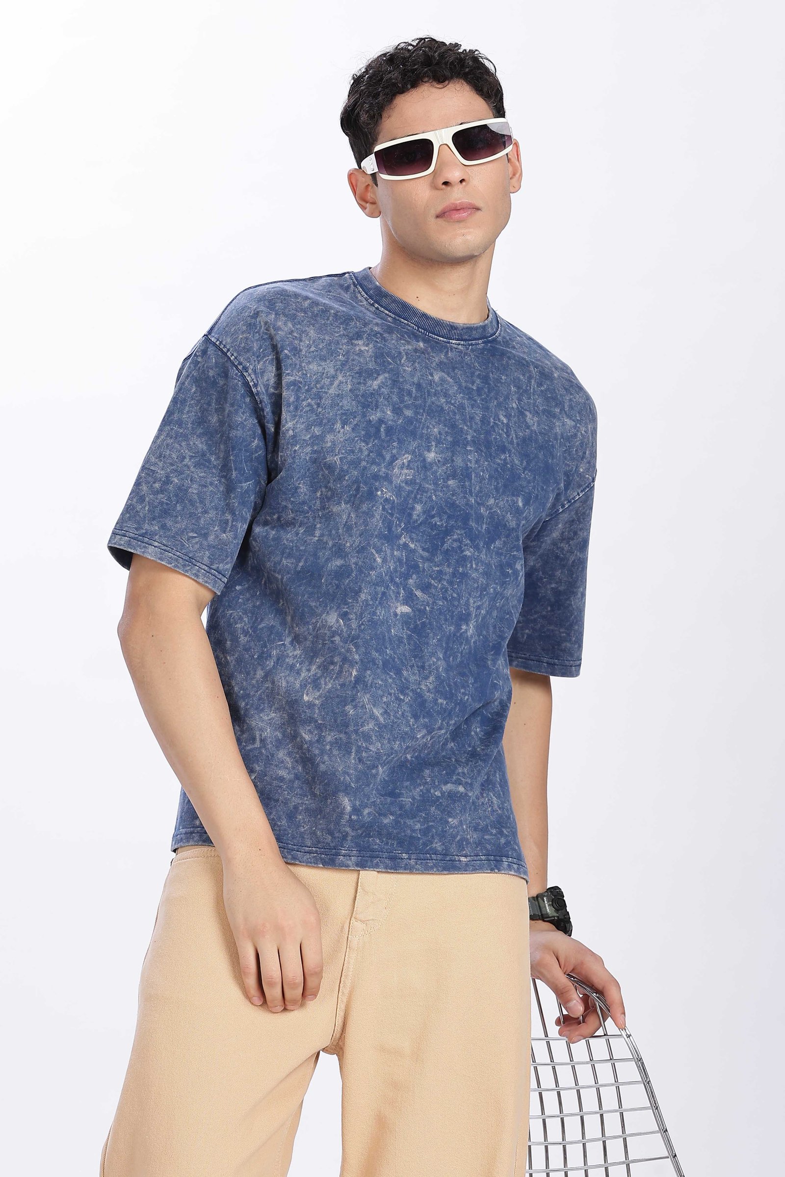 French Terry Cotton Acid Wash 240Gsm- Unisex Oversized T-Shirt