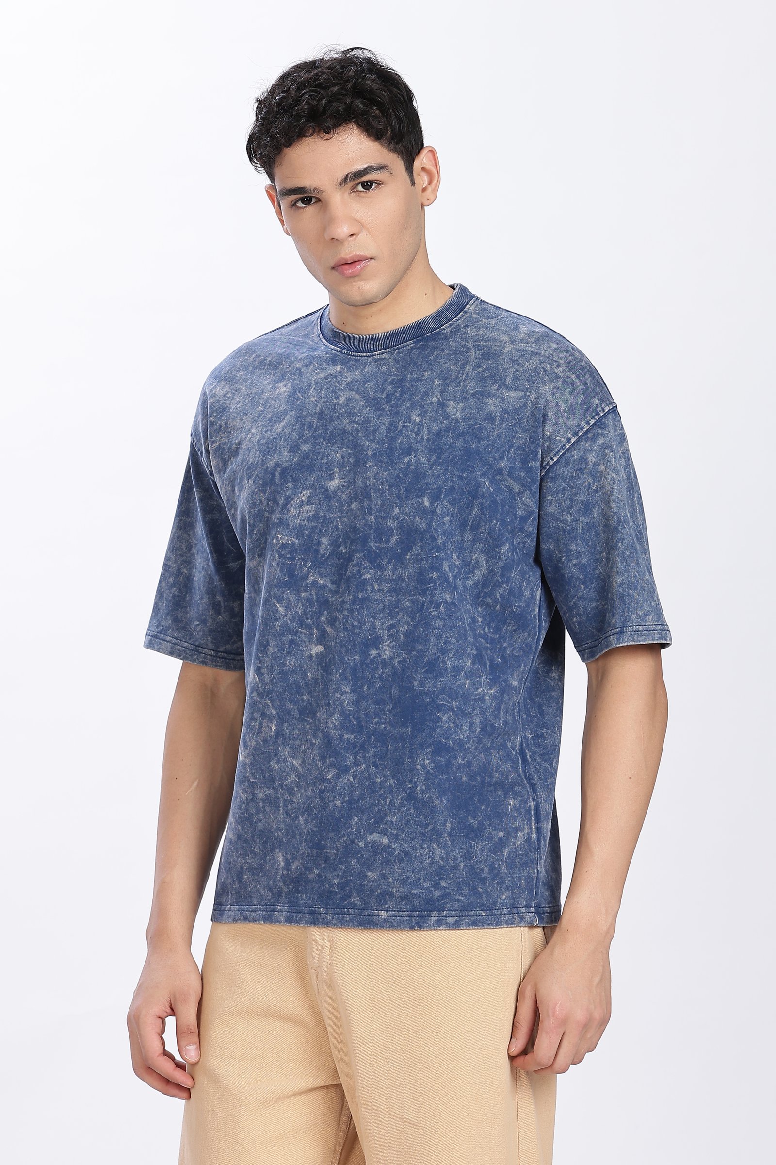 French Terry Cotton Acid Wash 240Gsm- Unisex Oversized T-Shirt
