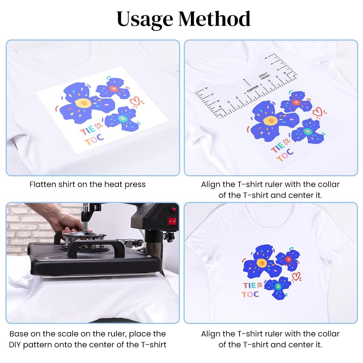Tshirt Ruler Guide for Vinyl Alignment and Center Designs