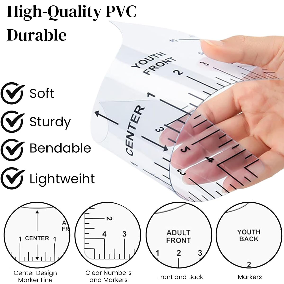 Tshirt Ruler Guide for Vinyl Alignment and Center Designs